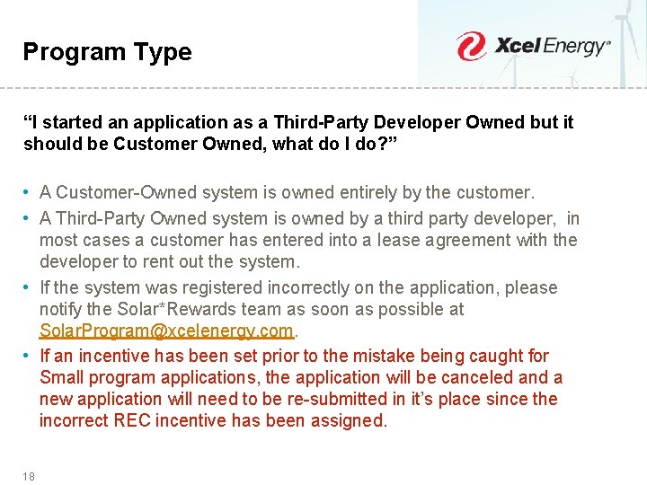 Program Type “I started an application as a Third-Party Developer Owned but it should