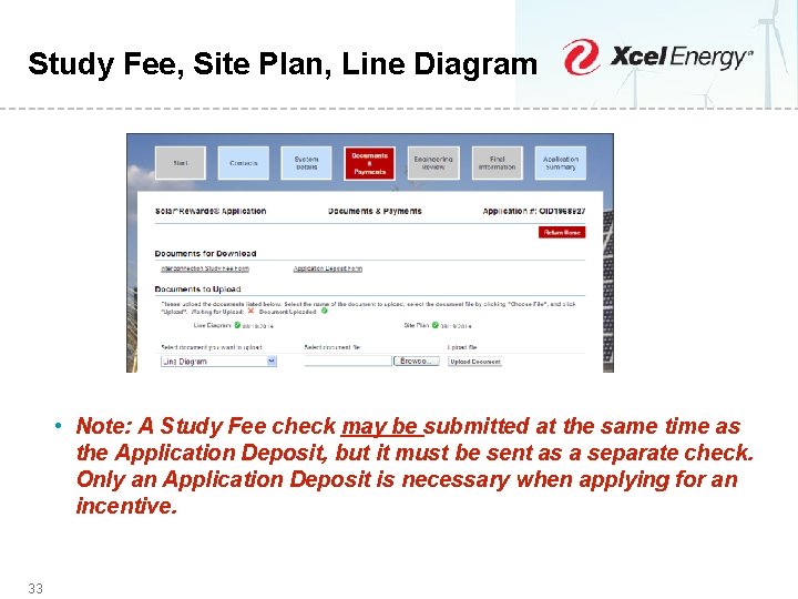 Study Fee, Site Plan, Line Diagram • Note: A Study Fee check may be