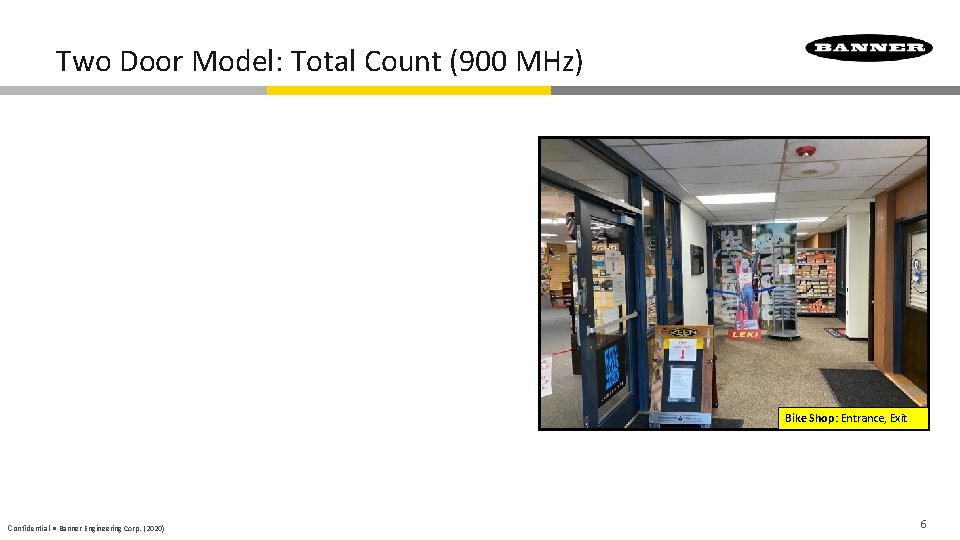 Two Door Model: Total Count (900 MHz) Bike Shop: Entrance, Exit Confidential ● Banner