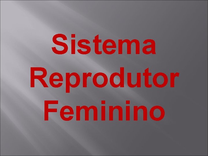 Sistema Reprodutor Feminino 