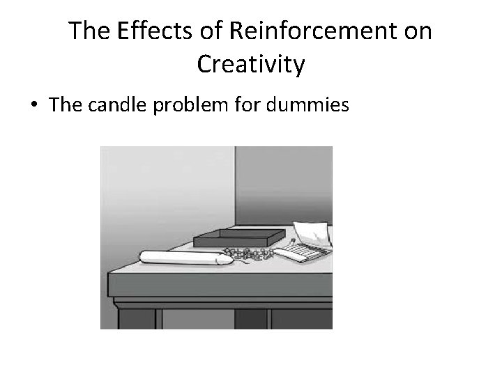 The Effects of Reinforcement on Creativity • The candle problem for dummies 