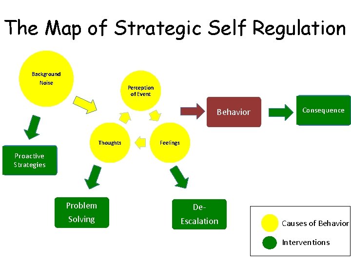 The Map of Strategic Self Regulation Background Noise Perception of Event Behavior Thoughts Consequence