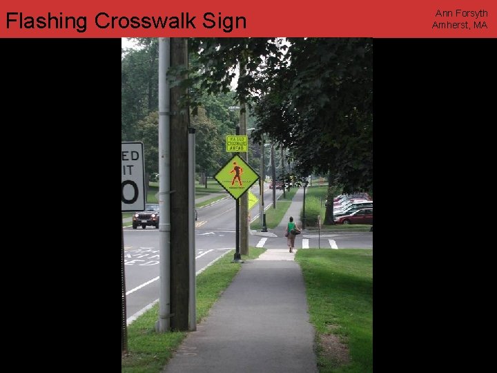 Flashing Crosswalk Sign www. annforsyth. net Ann Forsyth Amherst, MA 