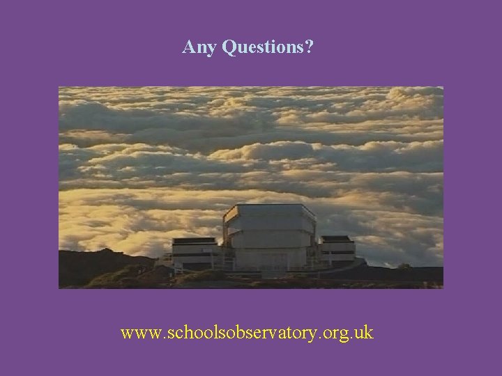 Any Questions? www. schoolsobservatory. org. uk 