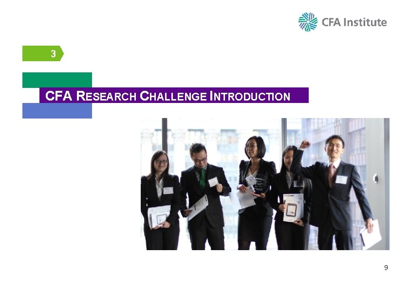 3 CFA RESEARCH CHALLENGE INTRODUCTION 9 