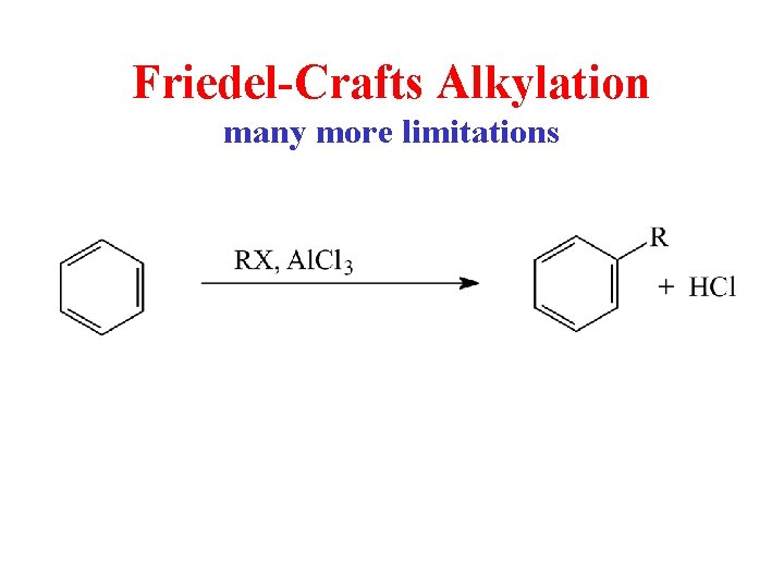 Friedel-Crafts Alkylation many more limitations 