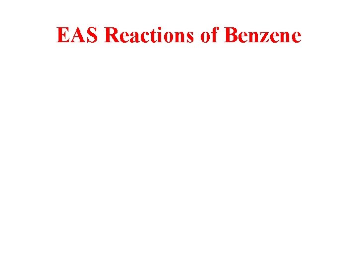 EAS Reactions of Benzene 