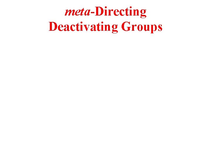 meta-Directing Deactivating Groups 