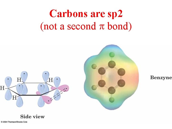 Carbons are sp 2 (not a second p bond) 