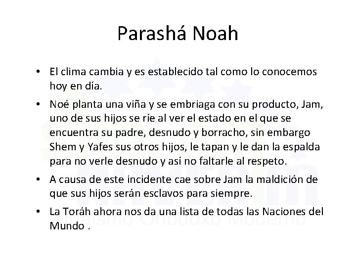 Parashá Noah • El clima cambia y es establecido tal como lo conocemos hoy