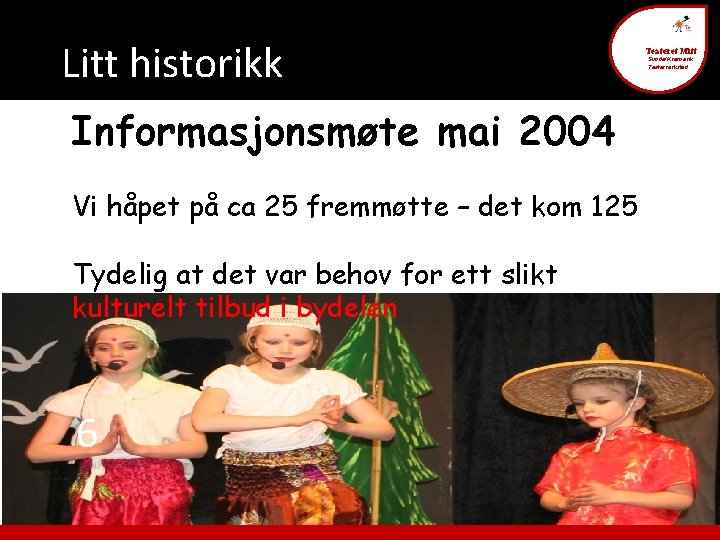 Litt historikk Informasjonsmøte mai 2004 Vi håpet på ca 25 fremmøtte – det kom