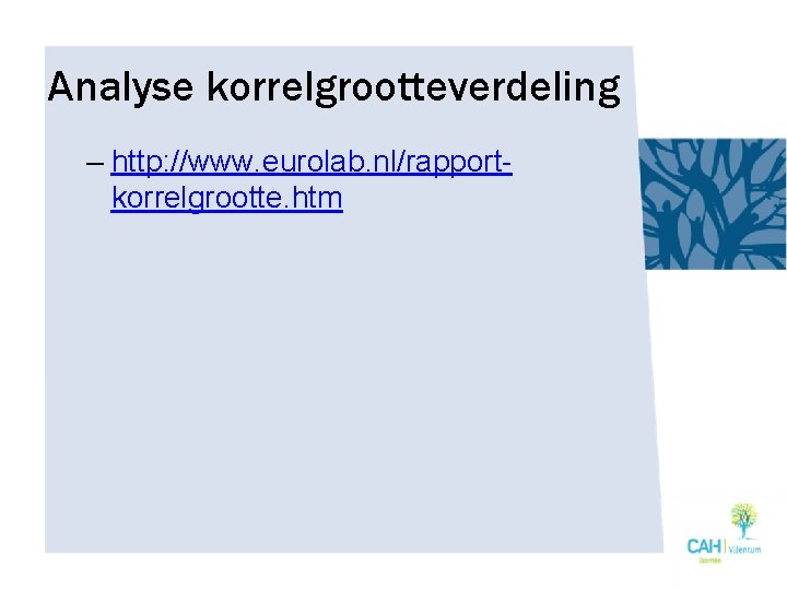 Analyse korrelgrootteverdeling – http: //www. eurolab. nl/rapportkorrelgrootte. htm 