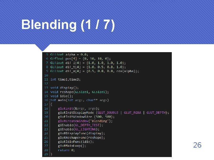 Blending (1 / 7) 26 