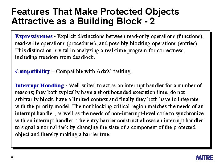 Features That Make Protected Objects Attractive as a Building Block - 2 Expressiveness -