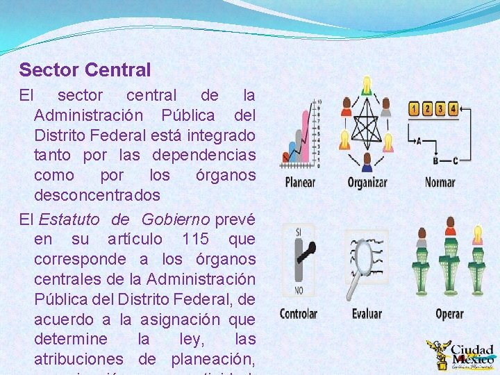 Sector Central El sector central de la Administración Pública del Distrito Federal está integrado