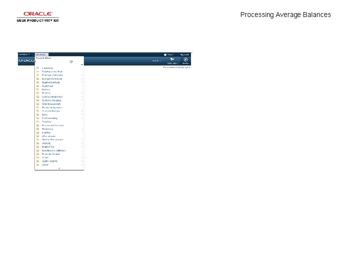 Processing Average Balances 