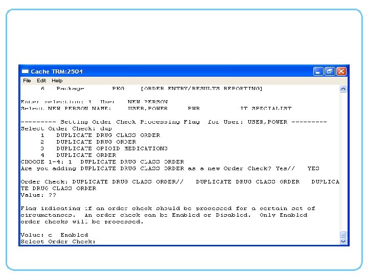 Enable/Disable an Order Check 