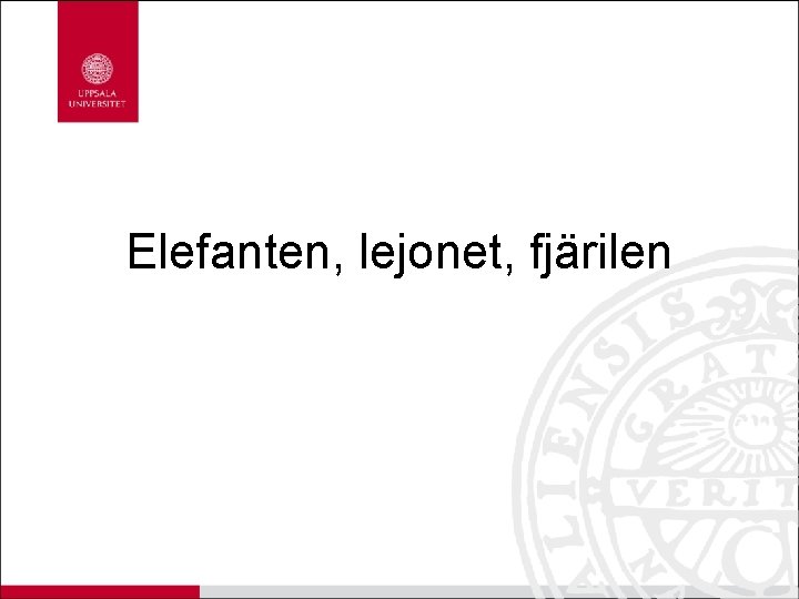 Elefanten, lejonet, fjärilen 