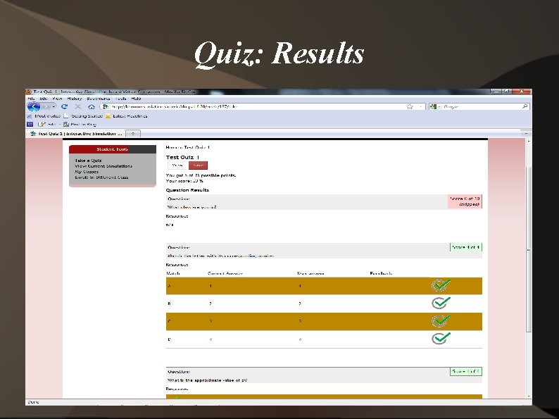 Quiz: Results 