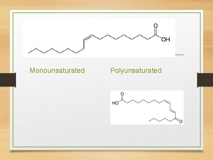 Lipids Monounsaturated Polyunsaturated 