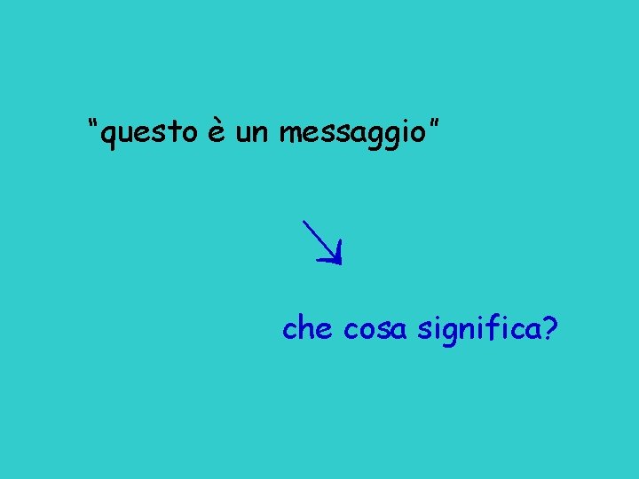 “questo è un messaggio” che cosa significa? 