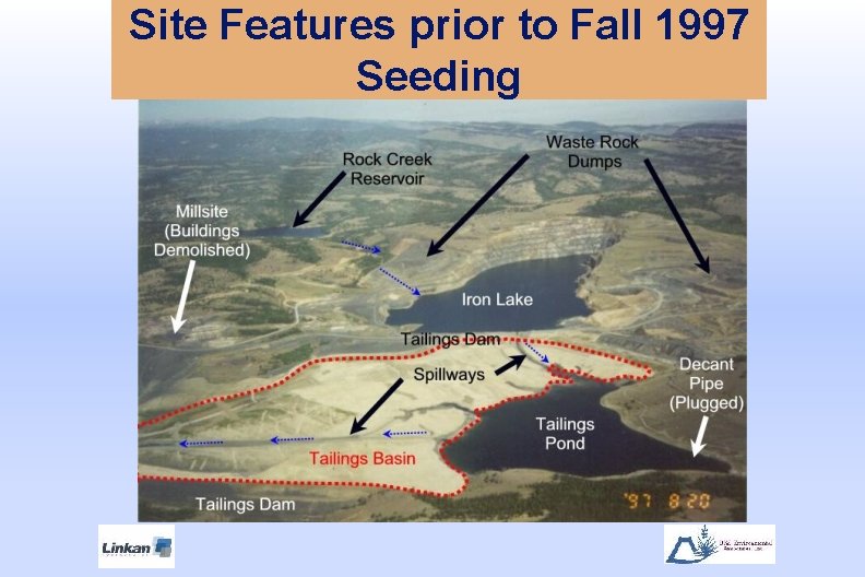 Site Features prior to Fall 1997 Seeding 