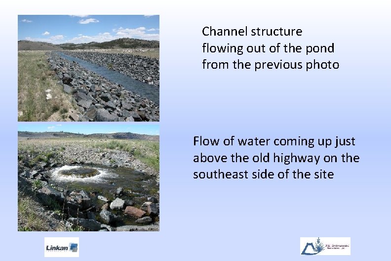 Channel structure flowing out of the pond from the previous photo Flow of water