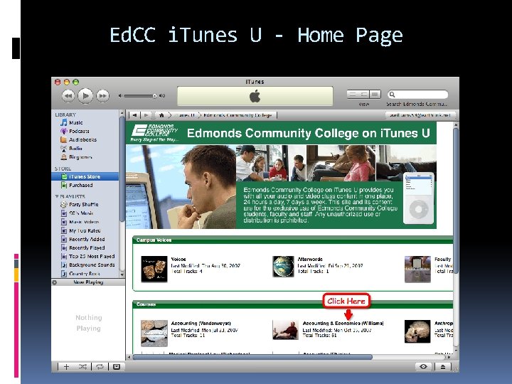 Ed. CC i. Tunes U - Home Page 