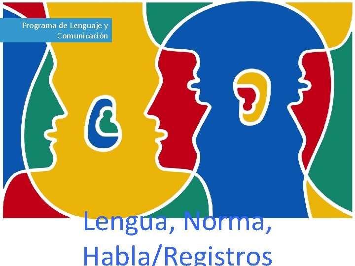 Programa de Lenguaje y Comunicación Lengua, Norma, Habla/Registros 