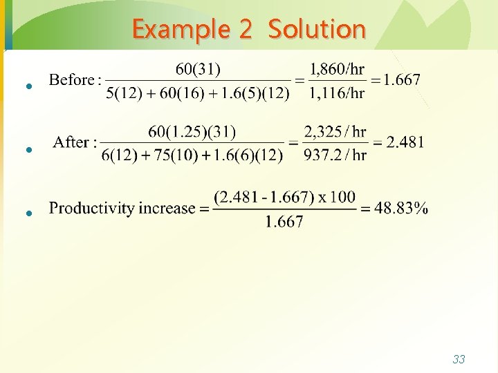 Example 2 Solution · · · 33 