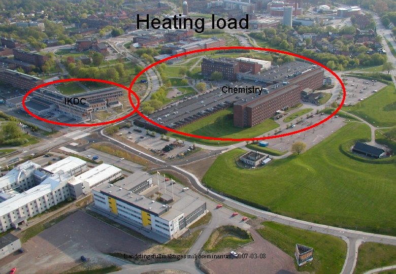 Heating load Chemistry IKDC Landstingsfullmäktiges miljöseminarium, 2007 -03 -08 