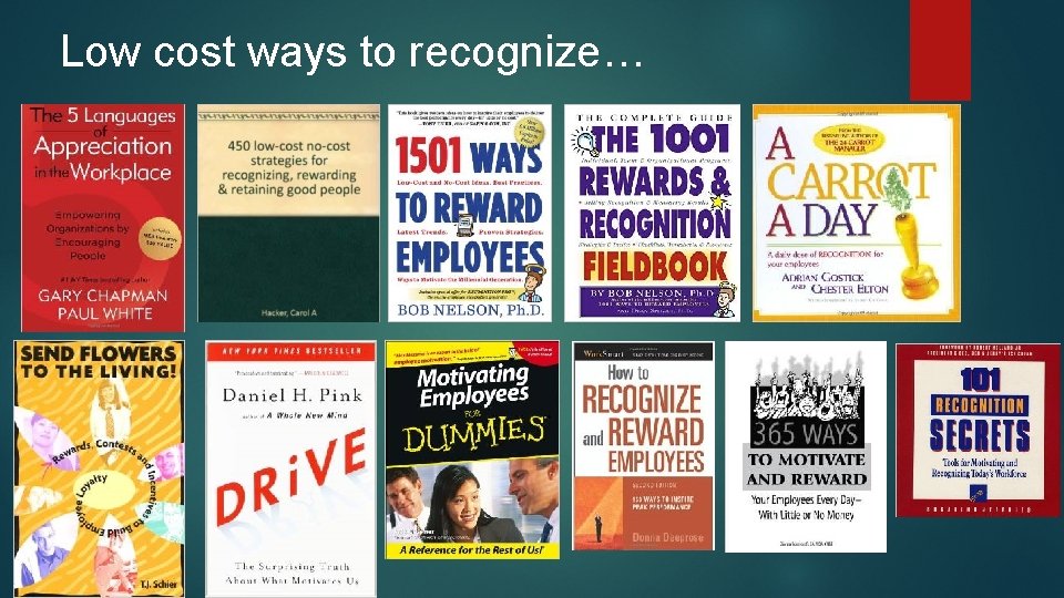 Low cost ways to recognize… 