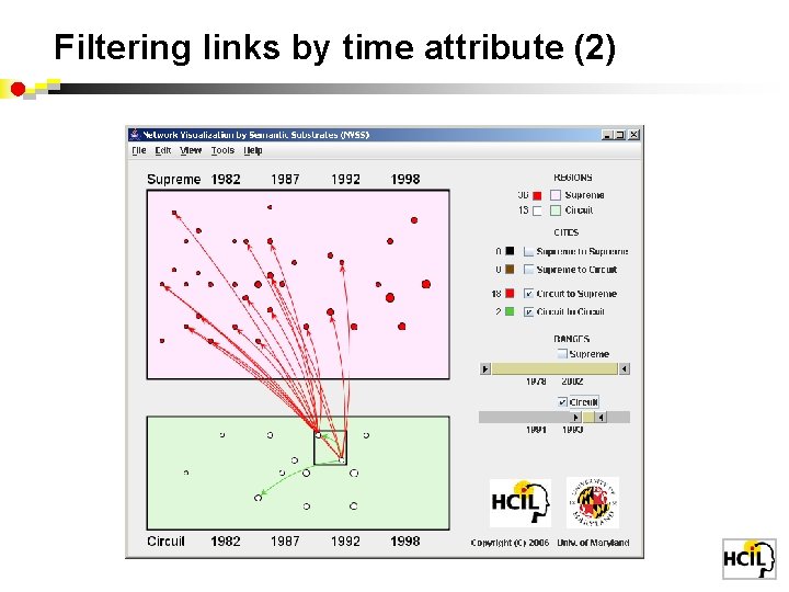 Filtering links by time attribute (2) 