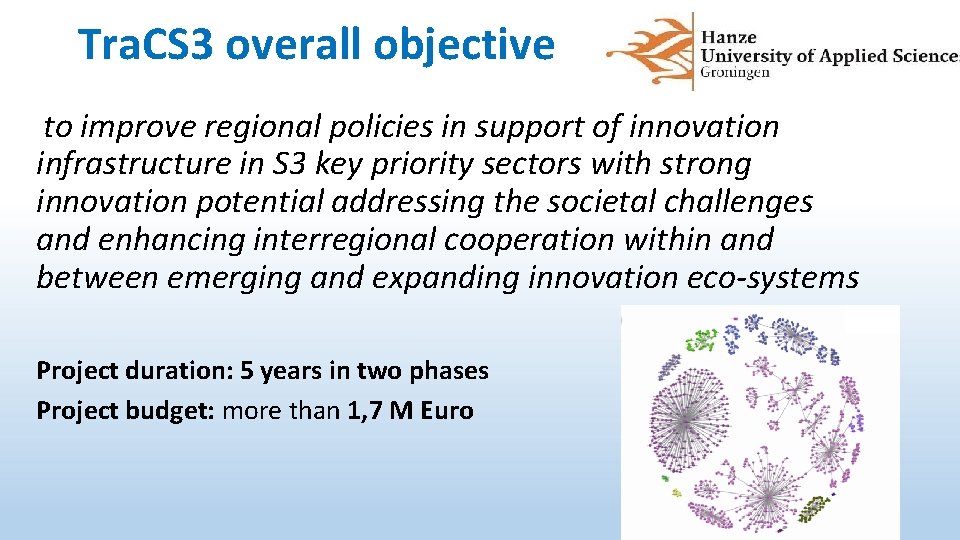 Tra. CS 3 overall objective to improve regional policies in support of innovation infrastructure