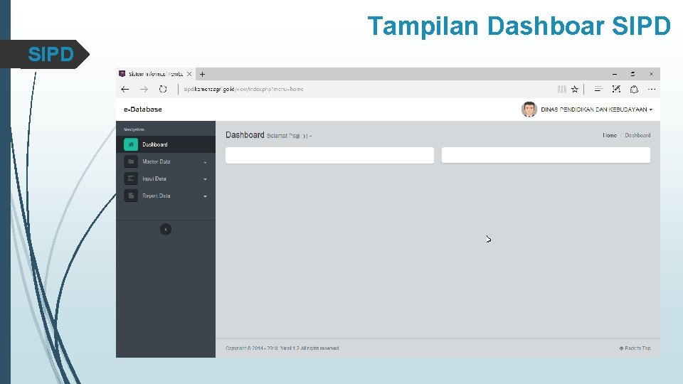 Tampilan Dashboar SIPD 