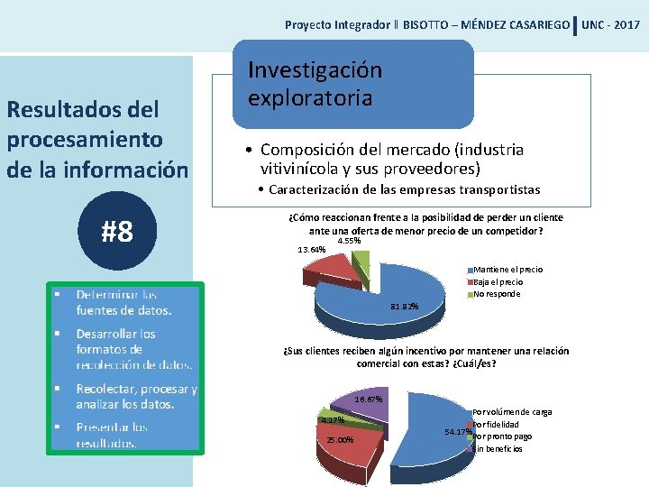 Proyecto Integrador ‖ BISOTTO – MÉNDEZ CASARIEGO UNC - 2017 Resultados del procesamiento de