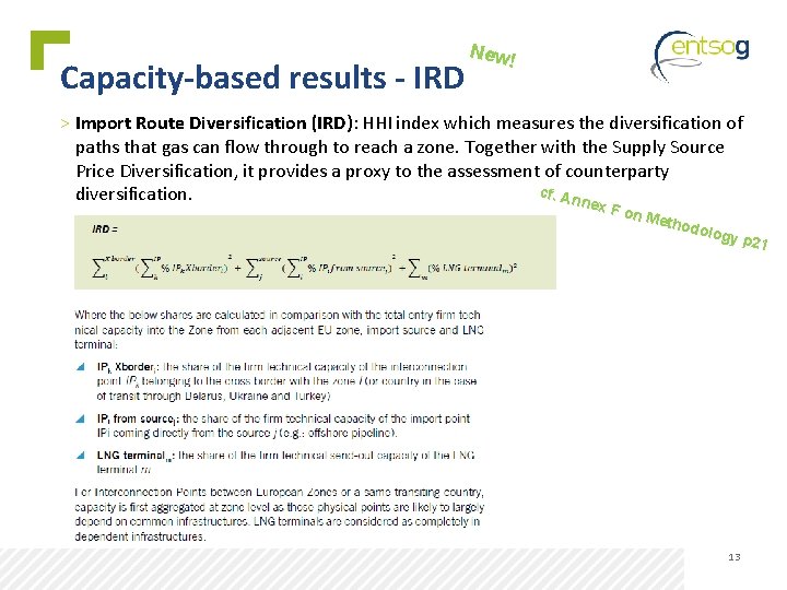 Capacity-based results - IRD New! > Import Route Diversification (IRD): HHI index which measures Capacity-based results - IRD New! > Import Route Diversification (IRD): HHI index which measures