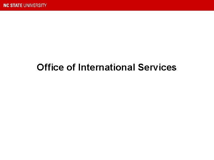 Office of International Services 