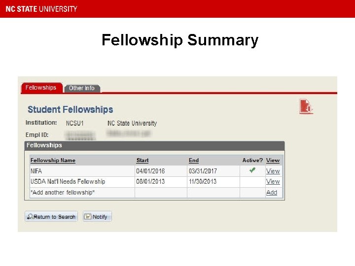 Fellowship Summary 