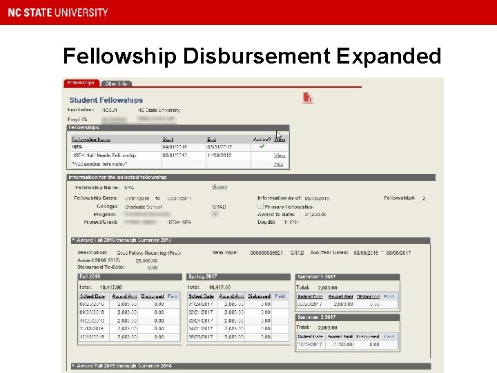 Fellowship Disbursement Expanded 