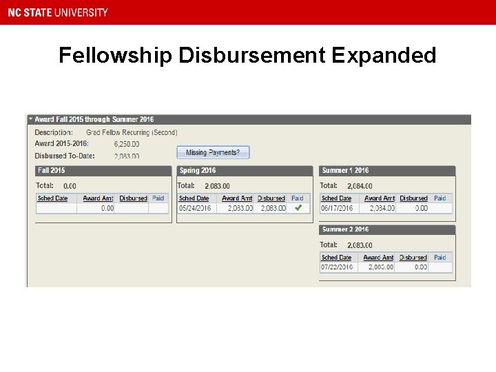 Fellowship Disbursement Expanded 