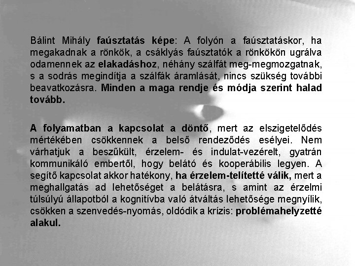 Bálint Mihály faúsztatás képe: A folyón a faúsztatáskor, ha megakadnak a rönkök, a csáklyás