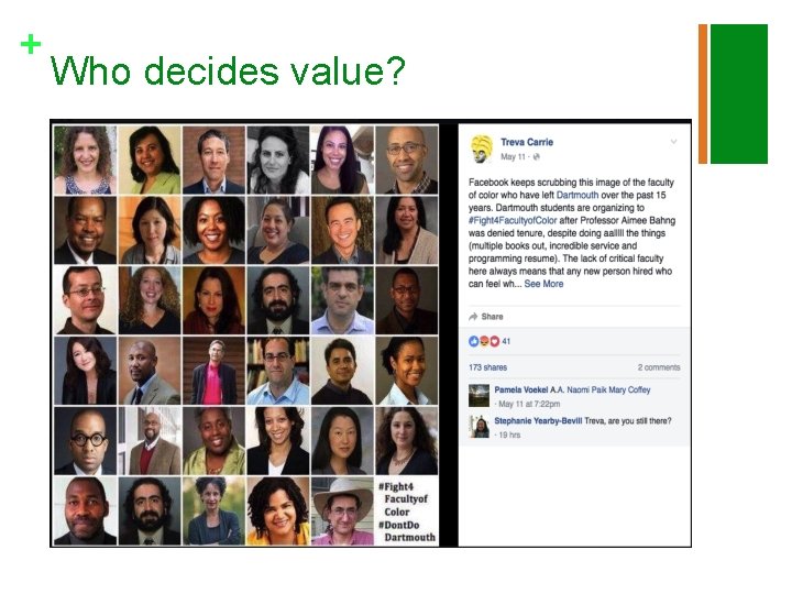 + Who decides value? 
