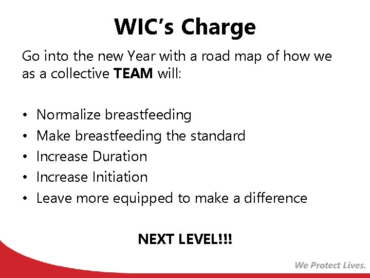 WIC’s Charge Go into the new Year with a road map of how we