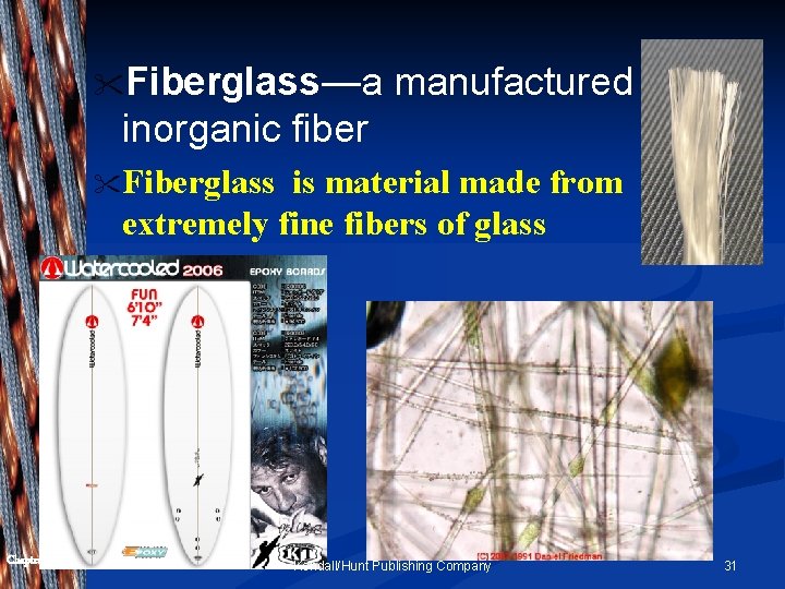 "Fiberglass—a manufactured inorganic fiber " Fiberglass is material made from extremely fine fibers of "Fiberglass—a manufactured inorganic fiber " Fiberglass is material made from extremely fine fibers of