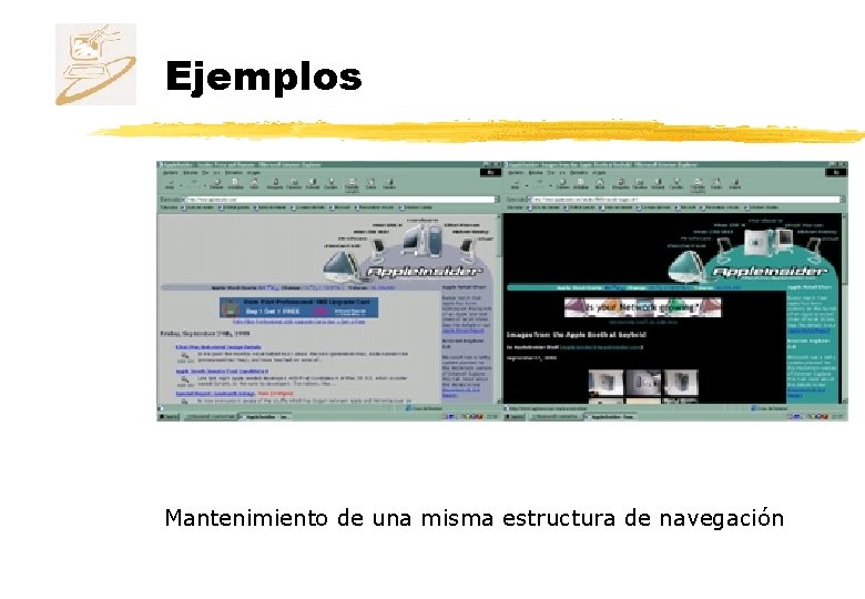 Ejemplos Mantenimiento de una misma estructura de navegación 