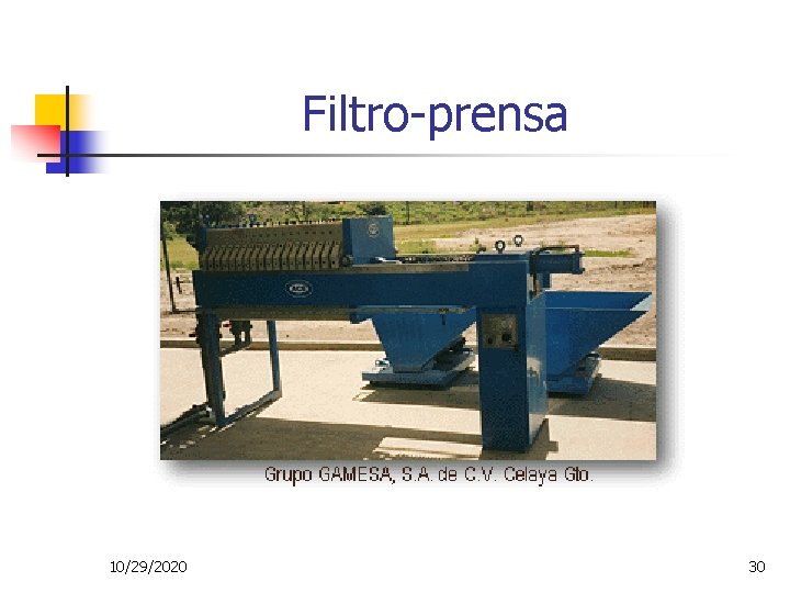 Filtro-prensa 10/29/2020 30 