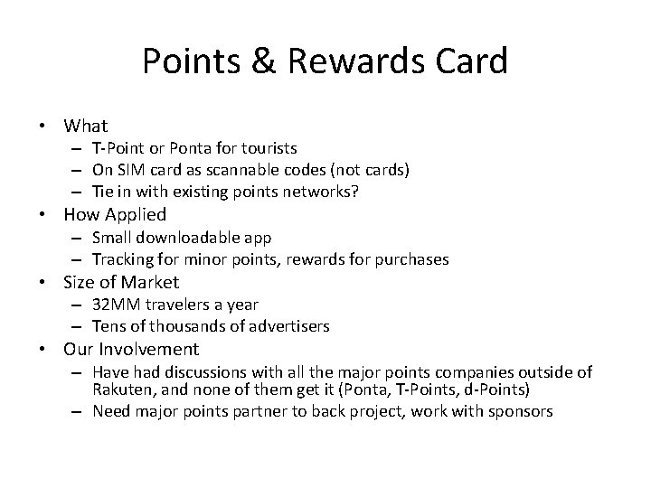 Points & Rewards Card • What – T-Point or Ponta for tourists – On