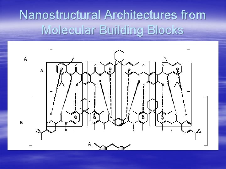 Nanostructural Architectures from Molecular Building Blocks 