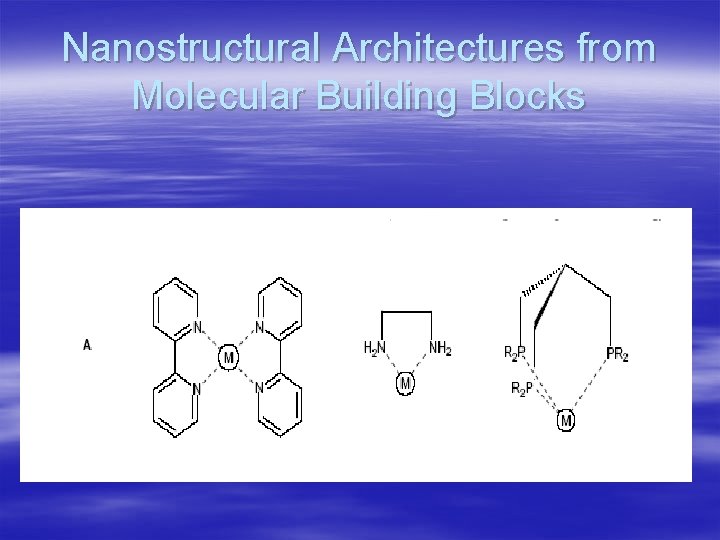 Nanostructural Architectures from Molecular Building Blocks 